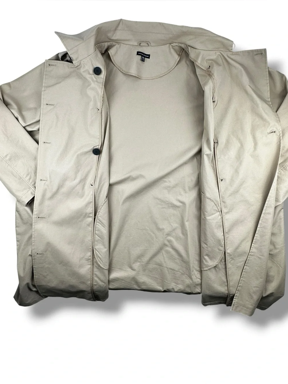 Universal Standard Double Breasted Trench Coat Tan Long Line Size 4XL 38-40